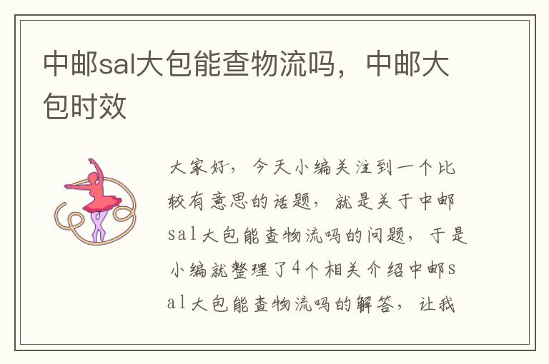 中邮sal大包能查物流吗,中邮大包时效