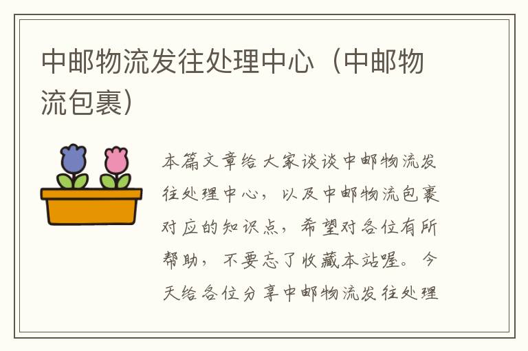 中邮物流发往处理中心(中邮物流包裹)