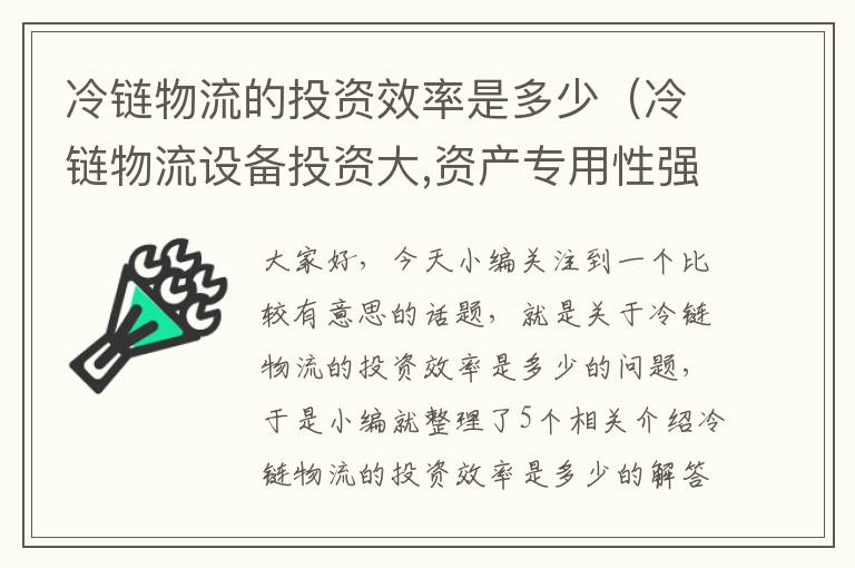 冷链物流的投资效率是多少（冷链物流设备投资大,资产专用性强,容易产生沉淀成本）